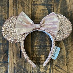 Disney Rose Gold Sequin Minnie Ears